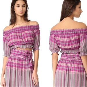 NWOT Apiece Apart off shoulder crop top